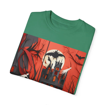 Halloween Night Scene Unisex Garment-Dyed T-shirt
