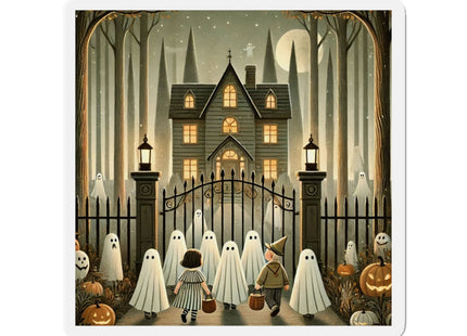 Ghostly Welcome – A Halloween Night Die-Cut Magnets (3 Sizes)