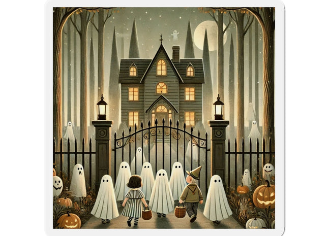 Ghostly Welcome – A Halloween Night Die-Cut Magnets (3 Sizes)