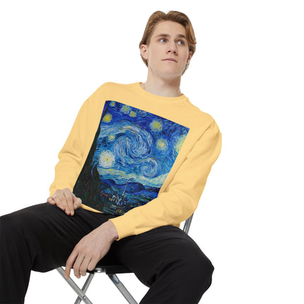 The Starry Night by Vincent Van Gogh Garment-Dyed Sweatshirt