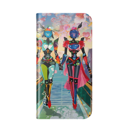 🤖🌆 Cyber Punk Robot Models Flip Case – Futuristic Fashion & Neon Elegance