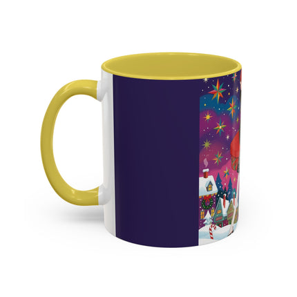 🎁✨ The Lady Of The Christmas Hatbox Colorful Mug – Art Deco Holiday Fantasy