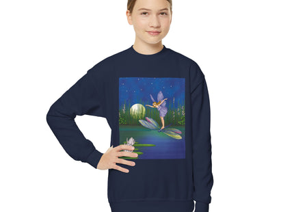 Fairy on a Dragonfly Youth Crewneck Sweatshirt