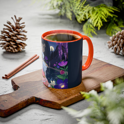 The Moonlit Garden Serenade Colorful Mugs – Art Deco Musical Elegance