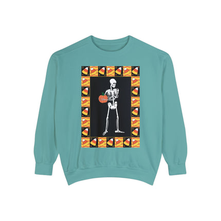 Candy Corn Skeleton Unisex Garment-Dyed Sweatshirt