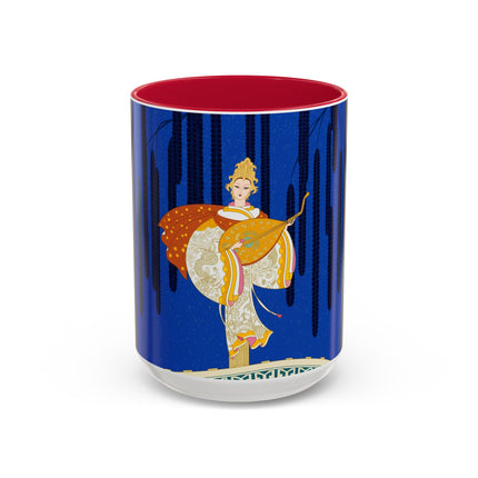 Celestial Melody Colorful Mug (11oz, 15oz) – Musical Grace, Starlit Beauty & Art Deco Elegance