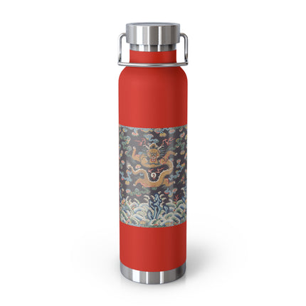 Rank Badge with Dragon with Deer Hooves Copper Vacuum Insulated Bottle, 22oz