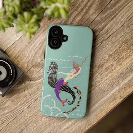 Mermaid on Seahorse Phone Case – Mythic Ocean Grace