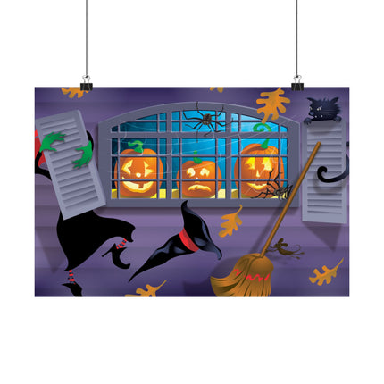 Whimsical Halloween Mischief Matte Horizontal Posters