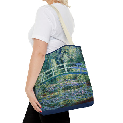 Water Lilies and Japanese Bridge by Claude Monet Tote Bag (AOP)