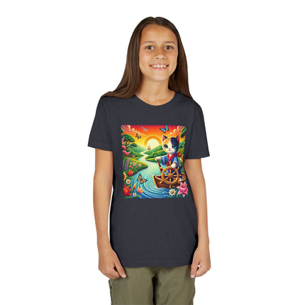 Sailor Kitten’s River Adventure Youth Short Sleeve Tee