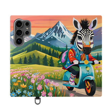 🦓🛴 Stripes on Wheels Flip Case – Sunny Adventures & Storybook Fun