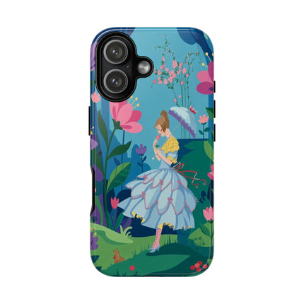 🌸☂️ A Stroll Through The Enchanted Forest Phone Case – Art Deco Floral Fantasy