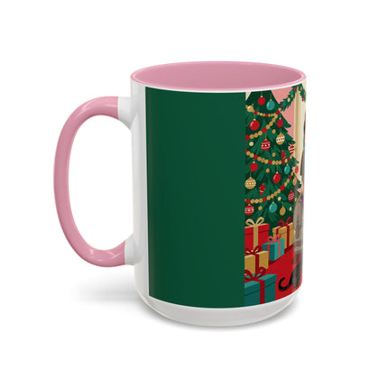 🖤🔥 The Lady Of The Christmas Hearth Colorful Mug – Art Deco Holiday Elegance