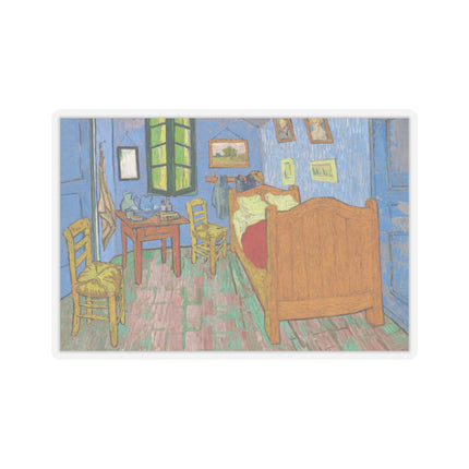 The Bedroom by Vincent van Gogh Kiss-Cut Stickers (4 Sizes)