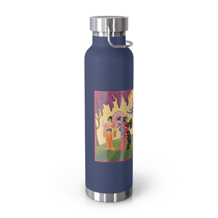 A Dance of Colors and Serenity by Carlo Chiostri Copper Vacuum Insulated Bottle, 22oz