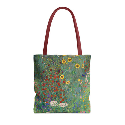 Farm Garden with Sunflowers by Gustav Klimt Tote Bag (AOP)