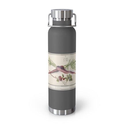 Carrot, Daucus carota and red currant, Ribes rubrum by Anselmus Boëtius de Boodt Copper Vacuum Insulated Bottle, 22oz