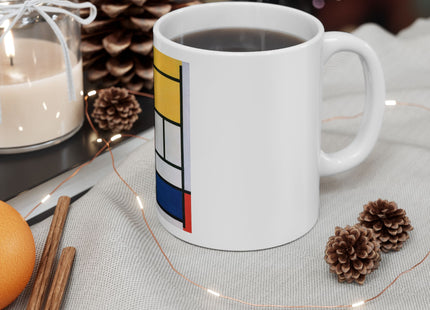 Composition with Red, Yellow, Blue, and Black by Piet Mondrian Ceramic Mug (11oz, 15oz)
