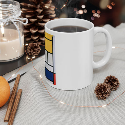 Composition with Red, Yellow, Blue, and Black by Piet Mondrian Ceramic Mug (11oz, 15oz)