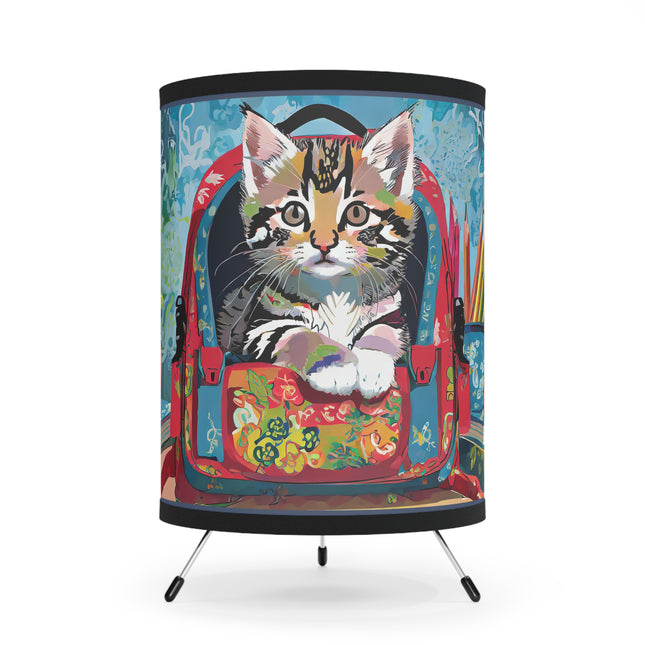Whiskered Wanderings Tripod Lamp