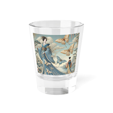 Butterfly Empress Shot Glass – Graceful Butterflies & Timeless Elegance