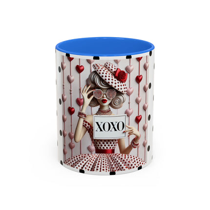 Fashionably Yours, XOXO Colorful Mugs (11oz, 15oz)