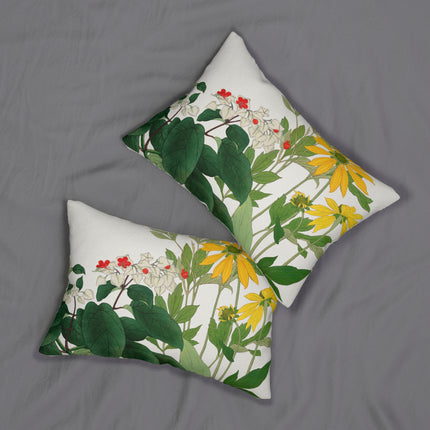 Clerodendrum & Rudbeckia by Tanigami Kônan Spun Polyester Lumbar Pillow
