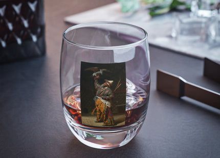 A Rich Kirghiz Huntsman with a Falcon by Vasily Vereshchagin Whiskey Glass