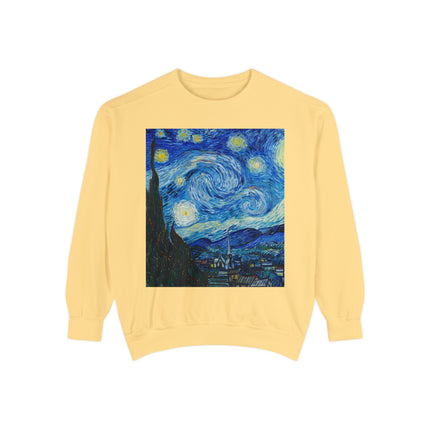 The Starry Night by Vincent Van Gogh Garment-Dyed Sweatshirt