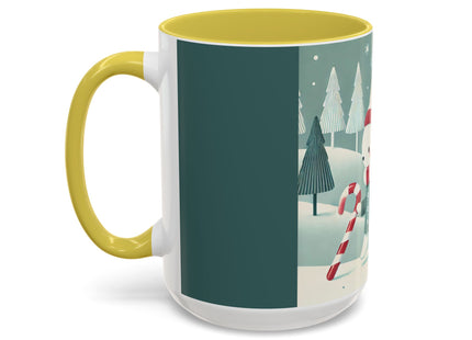 Candy Cane Timekeeper Bunny Colorful Mugs (11oz, 15oz)