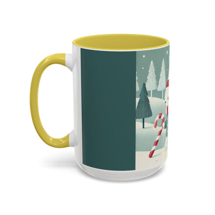 Candy Cane Timekeeper Bunny Colorful Mugs (11oz, 15oz)