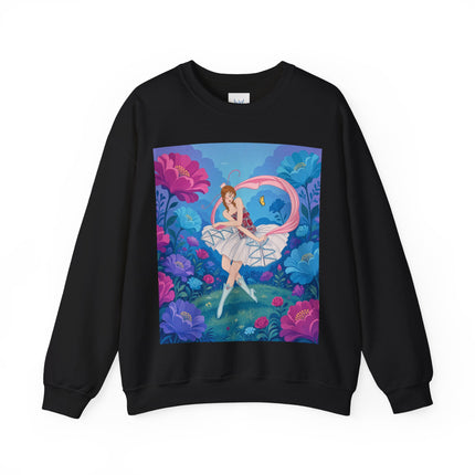 🦋🌸 The Butterfly Garden Ballet Crewneck Sweatshirt – Art Deco Floral Whimsy