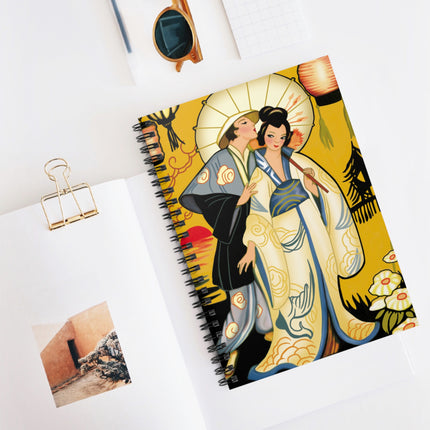 Golden Embrace Spiral Notebook - Ruled Line