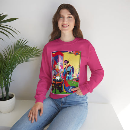 A Timeless Journey by Umberto Brunelleschi Heavy Blend™ Crewneck Sweatshirt