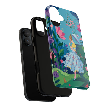 🌸☂️ A Stroll Through The Enchanted Forest Phone Case – Art Deco Floral Fantasy