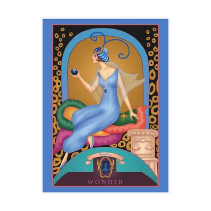 September & Sapphire (from the Gem Series) by Sofia Chiostri Postcards (envelopes included) - Bundles of 10, 30, 50 Pieces