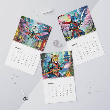 Neon Beasts: A Cyberpunk Odyssey Wall Calendars (2025)