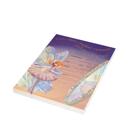 A Fairy's Enchanted Celebration Party Invitation! Bundles of 10, 30, 50 Pieces Available (envelopes included)