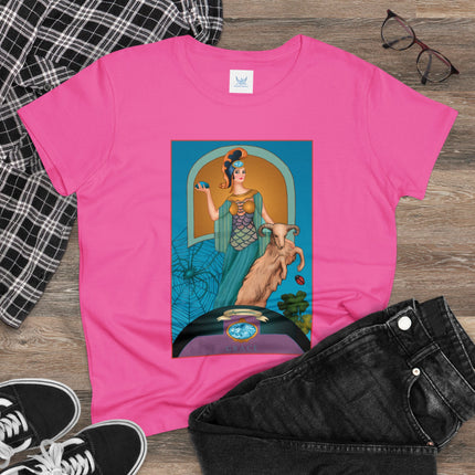 March & Aquamarine (Gem Series) by Sofia Chiostri Women's Midweight Cotton Tee