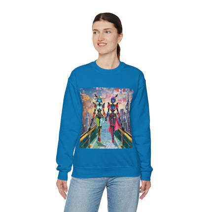 Cyber Punk Robot Models Unisex Heavy Blend™ Crewneck Sweatshirt