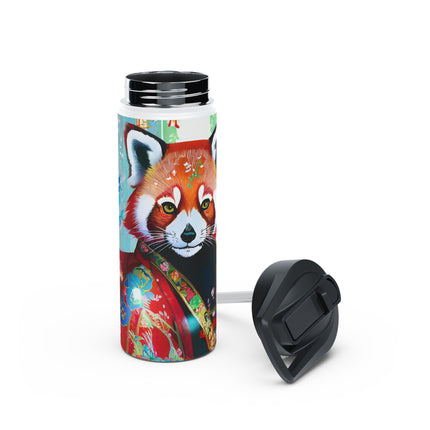 Cybernetic Red Panda Stainless Steel Water Bottle
