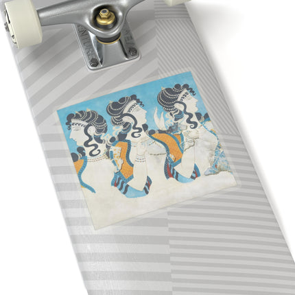 Reproduction of Ladies in Blue by Emile Gilliéron Kiss-Cut Stickers (4 Sizes)