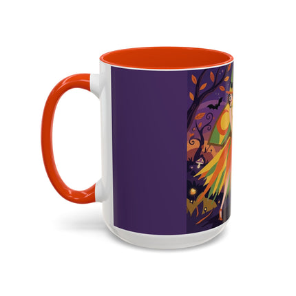 🎃🧙 The Witch Of Jack-O'-Lantern Hollow Colorful Mug – Whimsical Halloween Charm