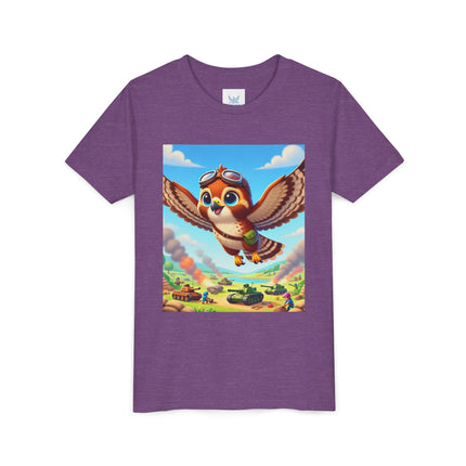 Red-Tailed Hawk in Battle Youth Short Sleeve Tee