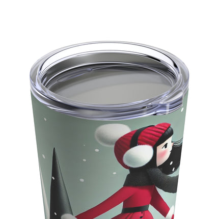 Red Sled & Curious Cats Tumbler 20oz