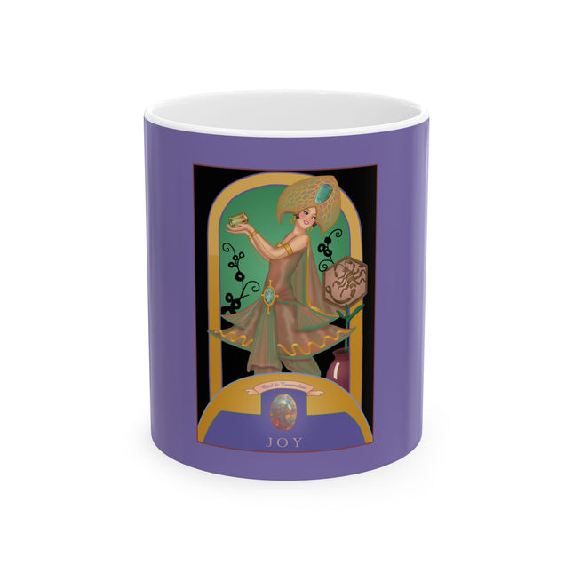 October & Opal, Tourmaline (from the Gem Series) by Sofia Chiostri Ceramic Mug 11oz