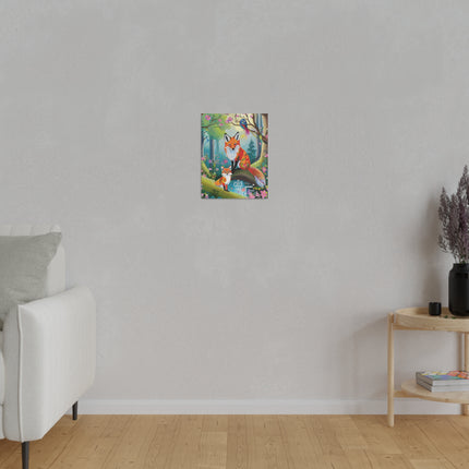 Mischievous Fox Matte Canvas, Stretched, 0.75"