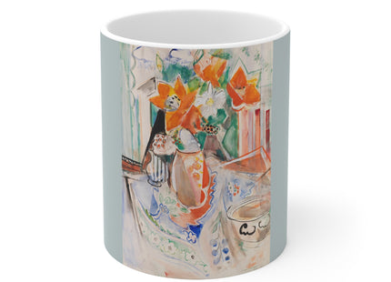 Floral Still Life by Oskar Moll Ceramic Mug 11oz