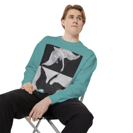 The Swan by Hilma af Klint Garment-Dyed Sweatshirt